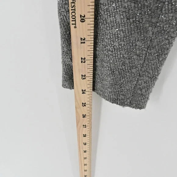 Vtg Kasper Womens Tweed Blazer Size 6‎ Gray Wool Metallic Career Business Jacket - Picture 6 of 13